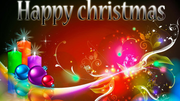 Картинка праздничные векторная графика новый год шарики свечи