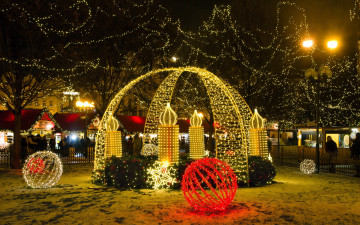 Картинка Чехия прага города огни ночь