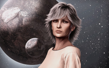 Картинка фэнтези девушки космос