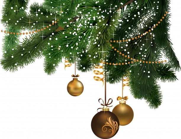 Обои картинки фото праздничные, векторная, графика, новый, год, елка, игрушки