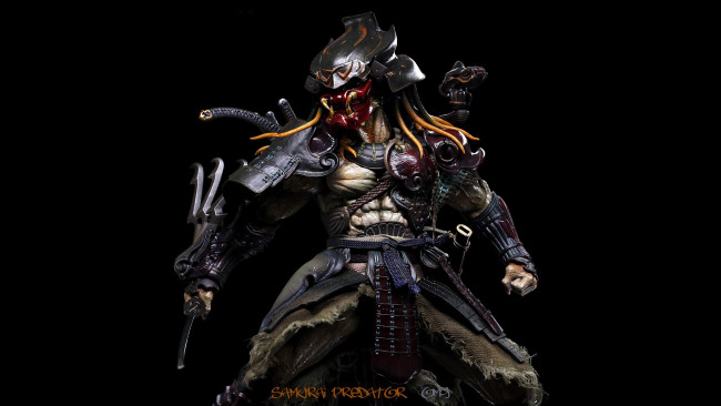 Обои картинки фото predator, разное, игрушки, существо, поза, меч, воин