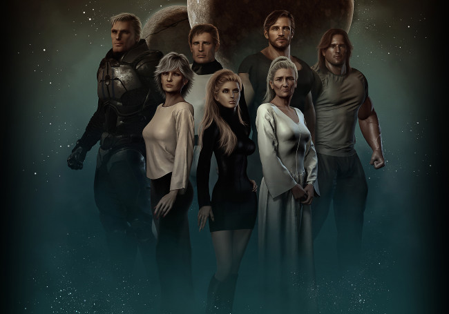 Обои картинки фото фэнтези, люди, космос