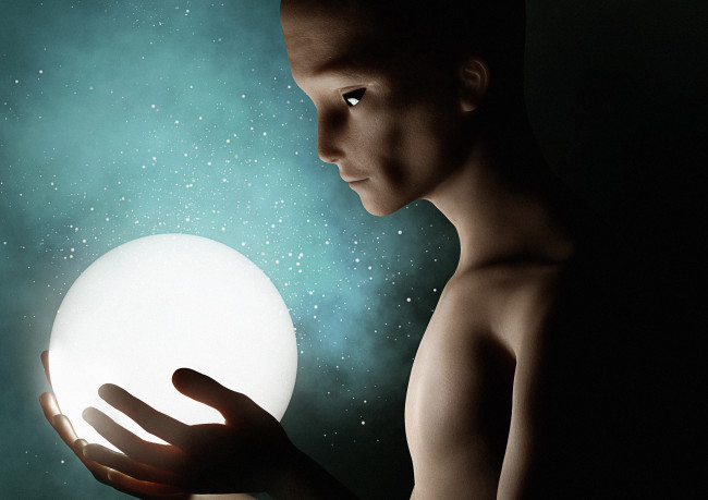 Обои картинки фото фэнтези, существа, звезды, руки, свечение, сфера