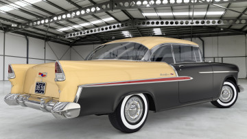 Картинка автомобили 3д bel chevrolet 1955 coupe air