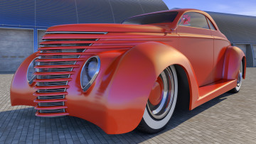 Картинка автомобили 3д ford 1937 rod street