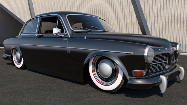 Обои картинки фото автомобили, 3д, amazon, volvo, 1961, coupe