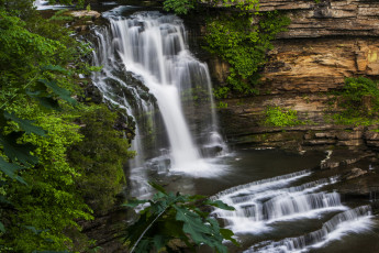 Картинка природа водопады водопад река лес