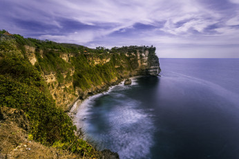 Картинка природа побережье горизонт обрыв берег океан