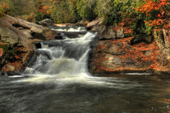 Картинка природа водопады река лес водопад