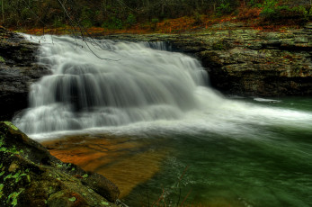 Картинка природа водопады лес река водопад