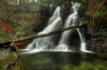 Картинка природа водопады лес река водопад
