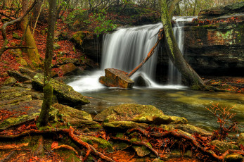 Картинка природа водопады река лес водопад