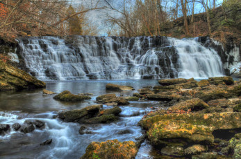 Картинка природа водопады водопад река лес