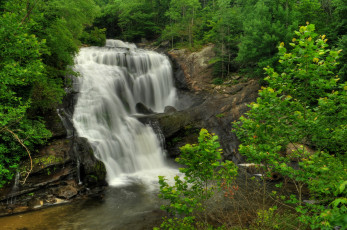Картинка природа водопады водопад река лес