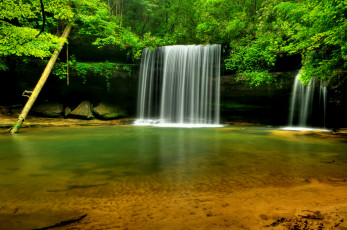 Картинка природа водопады водопад река лес