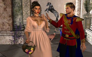 Картинка 3д+графика люди+ people взгляд девушка мужчина