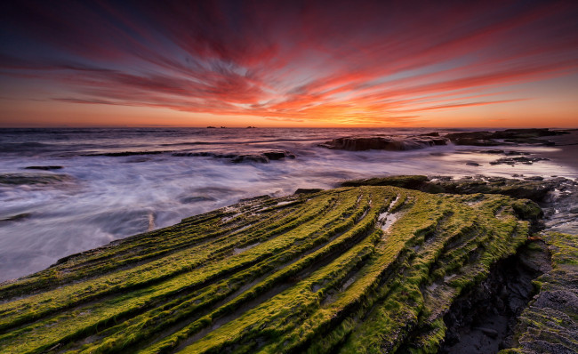 Обои картинки фото природа, побережье, море, пейзаж, закат