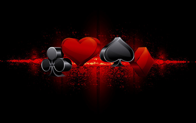 Обои картинки фото 3д графика, другое , other, фон, бубна, черви, пика, трефа
