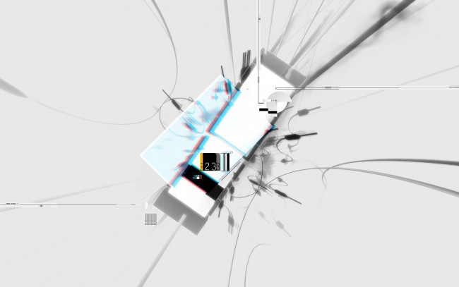 Обои картинки фото 3д графика, моделирование , modeling, серый, фон, линии, полосы, фигуры, прямоугольник, провода, разъемы