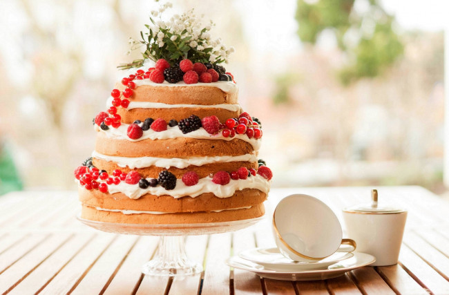 Обои картинки фото еда, пироги, dessert, cranberries, крем, десерт, черника, фрукты, сладкое, пирожное, торт