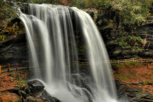 Обои картинки фото природа, водопады, река, лес, водопад