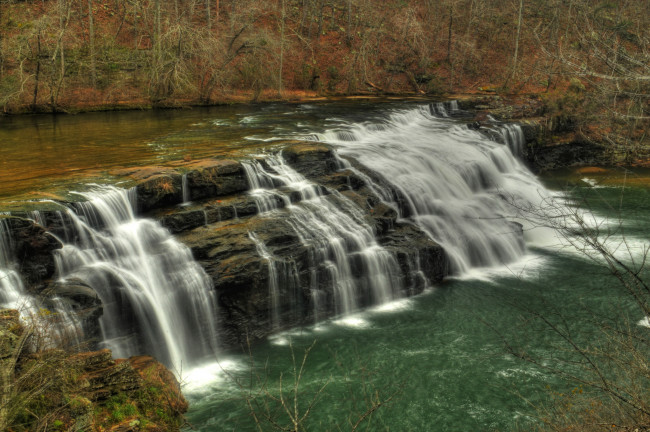 Обои картинки фото природа, водопады, водопад, река, лес
