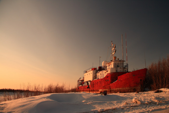 Обои картинки фото корабли, грузовые суда, снег