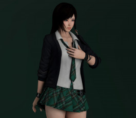 Картинка 3д+графика аниме+ anime девушка взгляд фон