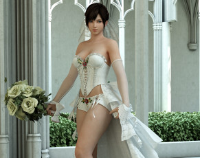 Картинка 3д+графика люди+ people фон взгляд девушка цветы