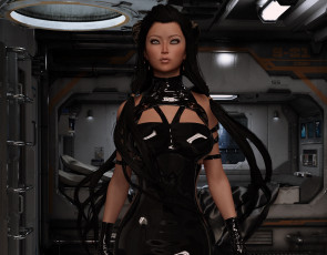 Картинка 3д+графика люди+ people девушка взгляд фон