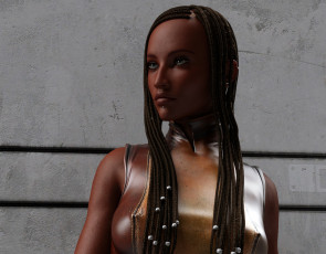 Картинка 3д+графика люди+ people девушка взгляд фон