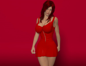 Картинка 3д+графика люди+ people девушка взгляд фон