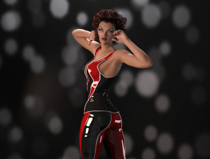 Картинка 3д+графика люди+ people девушка фон взгляд