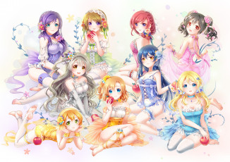 Картинка аниме love+live +school+idol+project девушки арт sha