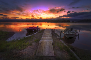 Картинка корабли моторные+лодки река лодка