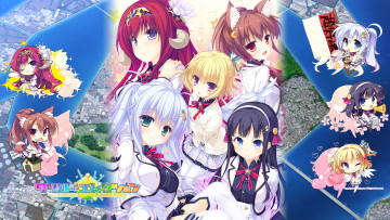 Картинка аниме животные +существа арт существа девушки