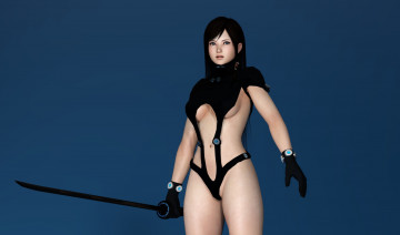 Картинка 3д+графика аниме+ anime оружие фон взгляд девушка