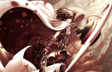 Картинка аниме rwby девушка арт dishwasher1910 summer rose оружие