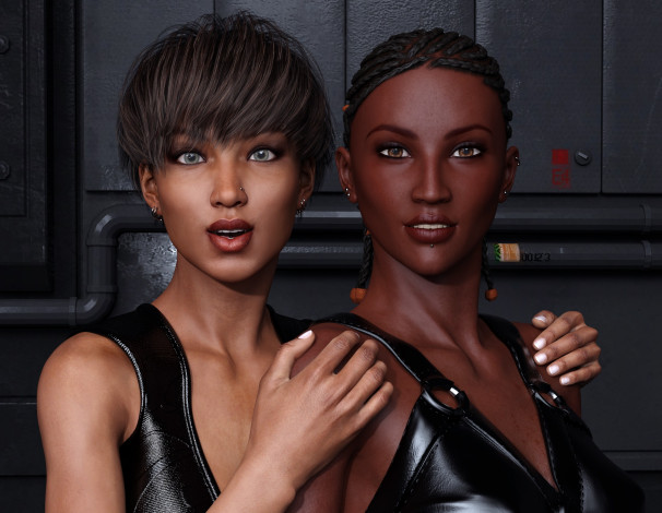 Обои картинки фото 3д графика, портрет , portraits, девушки, взгляд, фон