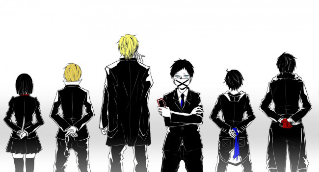 Обои картинки фото аниме, durarara, изая, орихара, парни, шизуо, хейваджима, арт