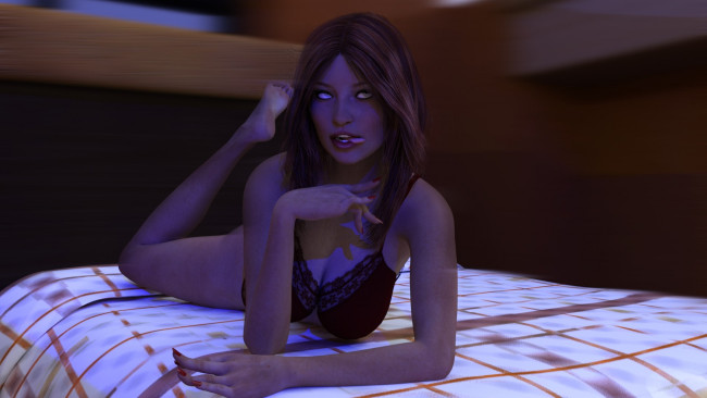 Обои картинки фото 3д графика, люди , people, фон, взгляд, девушка