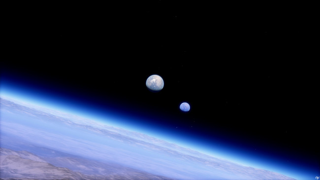 Обои картинки фото космос, арт, галактика, вселенная, звезды, планеты