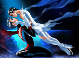 Картинка аниме yuri+on+ice katsuki yuuri victor nikiforov