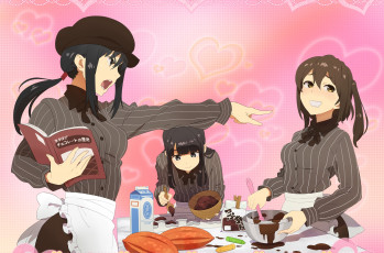 Картинка schoolgirl+strikers аниме фон взгляд девушки