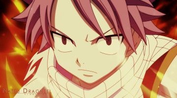 Картинка аниме fairy+tail волшебник магия dragneel natsu огонь дракон