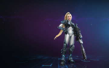 Картинка фэнтези роботы +киборги +механизмы фон девушка взгляд униформа оружие