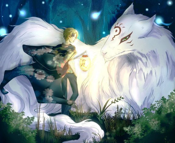 Обои картинки фото аниме, natsume yuujinchou, тетрадь, дружбы, нацумэ, madara
