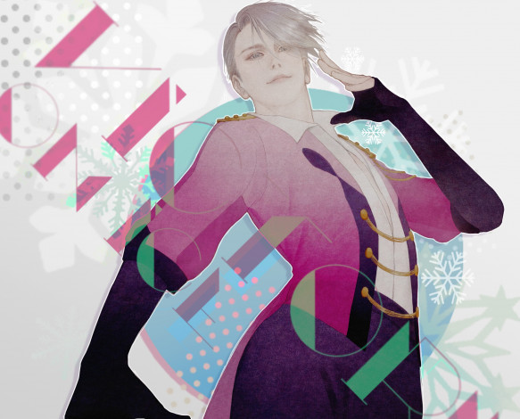 Обои картинки фото аниме, yuri on ice, victor, nikiforov