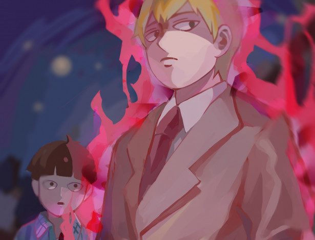 Обои картинки фото аниме, mob psycho 100, кагеяма, шигео, рейген, аратака