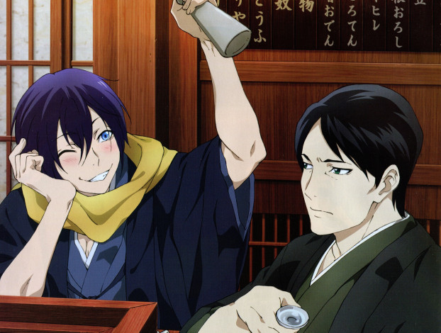 Обои картинки фото аниме, nekopara, саке, Ято, эбису